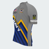 Men’s Personalized U.S. Navy Proudly Served Chevron Cycling Jersey & Kit