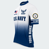 Men Personalized U.S. Navy Veteran Proudly Served Emblem Cycling Jersey & Kit — short sleeve jersey — image 04