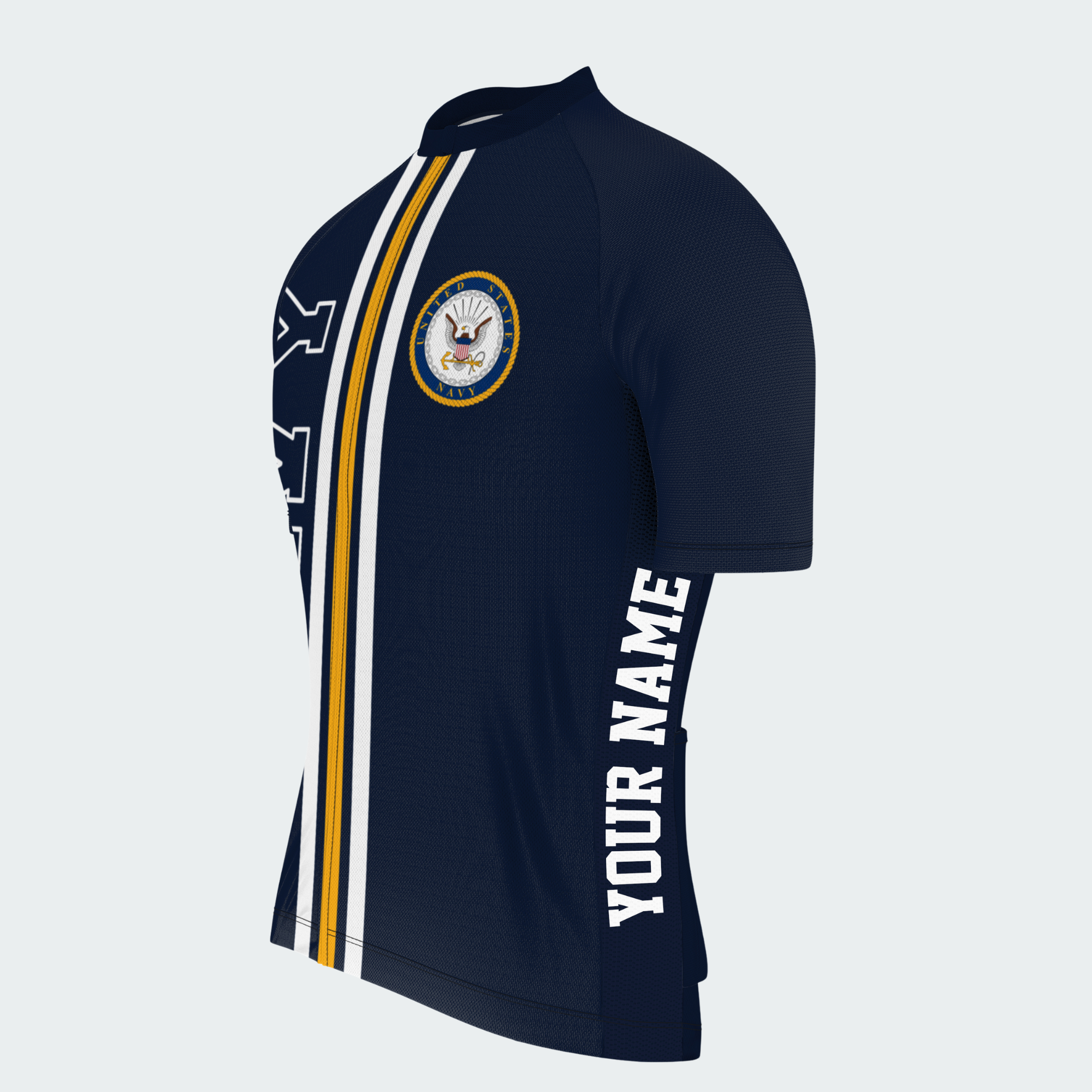 Men Personalized U.S. Navy Anchor Stripes Cycling Jersey & Kit — short sleeve jersey — image 04