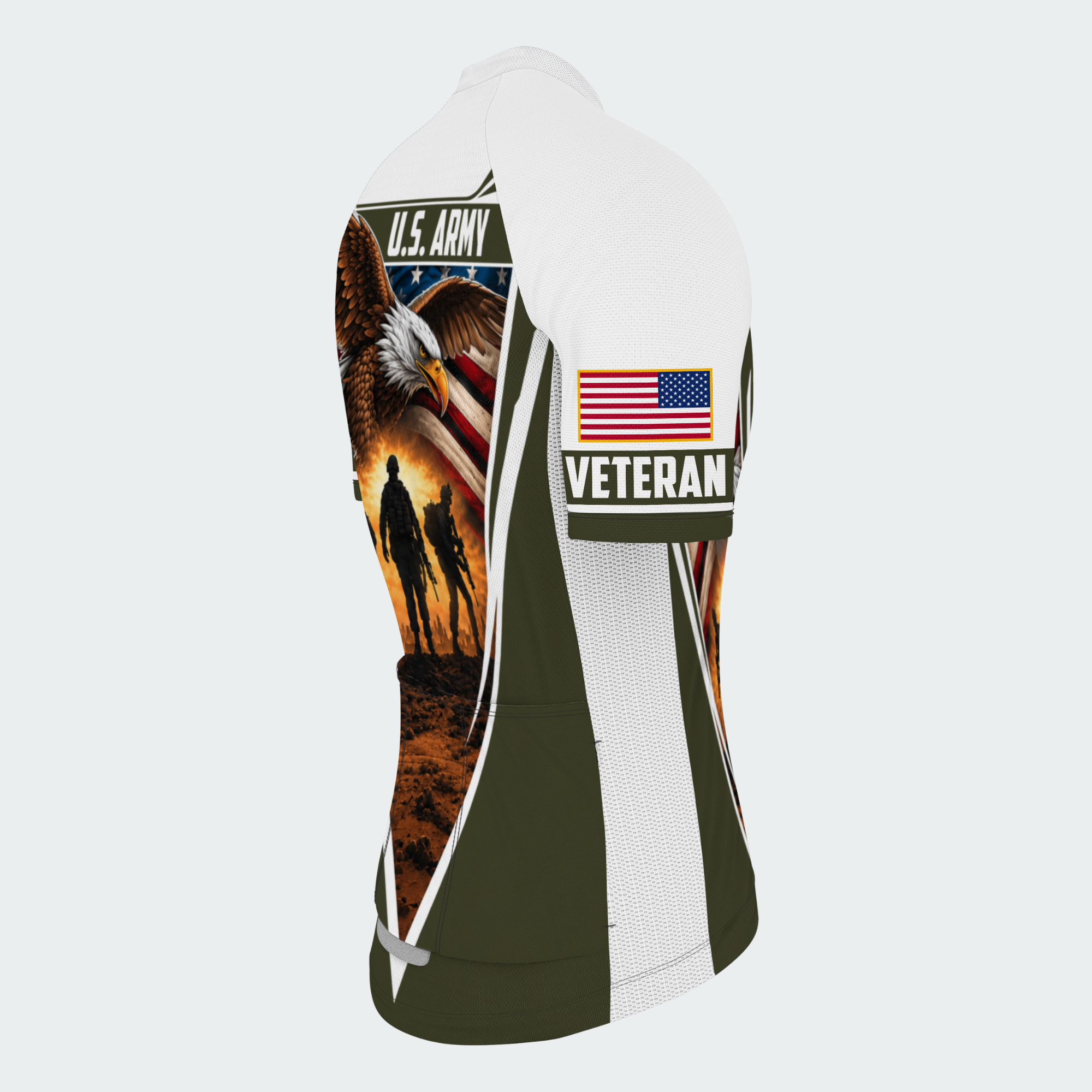 Men Personalized U.S. Army Eagle & Troop Cycling Jersey & Kit — short sleeve jersey — image 05