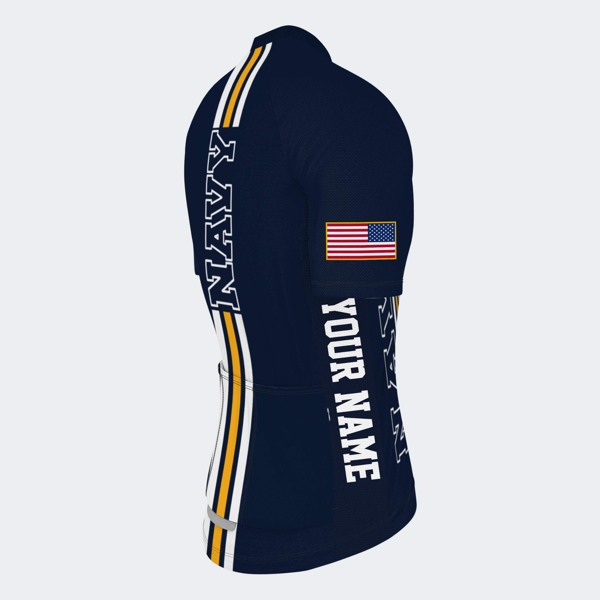 Men Personalized U.S. Navy Anchor Stripes Cycling Jersey & Kit — short sleeve jersey — image 05