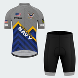 Men’s Personalized U.S. Navy Proudly Served Chevron Cycling Jersey & Kit