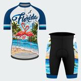 Men's Personalized Florida Beachfront Flamingos Cycling Jersey & Kit