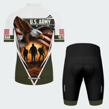 Men Personalized U.S. Army Eagle & Troop Cycling Jersey & Kit — short sleeve shorts kit — image 02