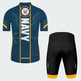 Men Personalized U.S. Navy Emblem Pride Cycling Jersey & Kit — short sleeve shorts kit — image 02