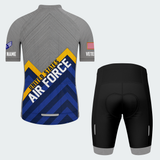 Men’s Personalized U.S. Air Force Proudly Served Chevron Cycling Jersey & Kit