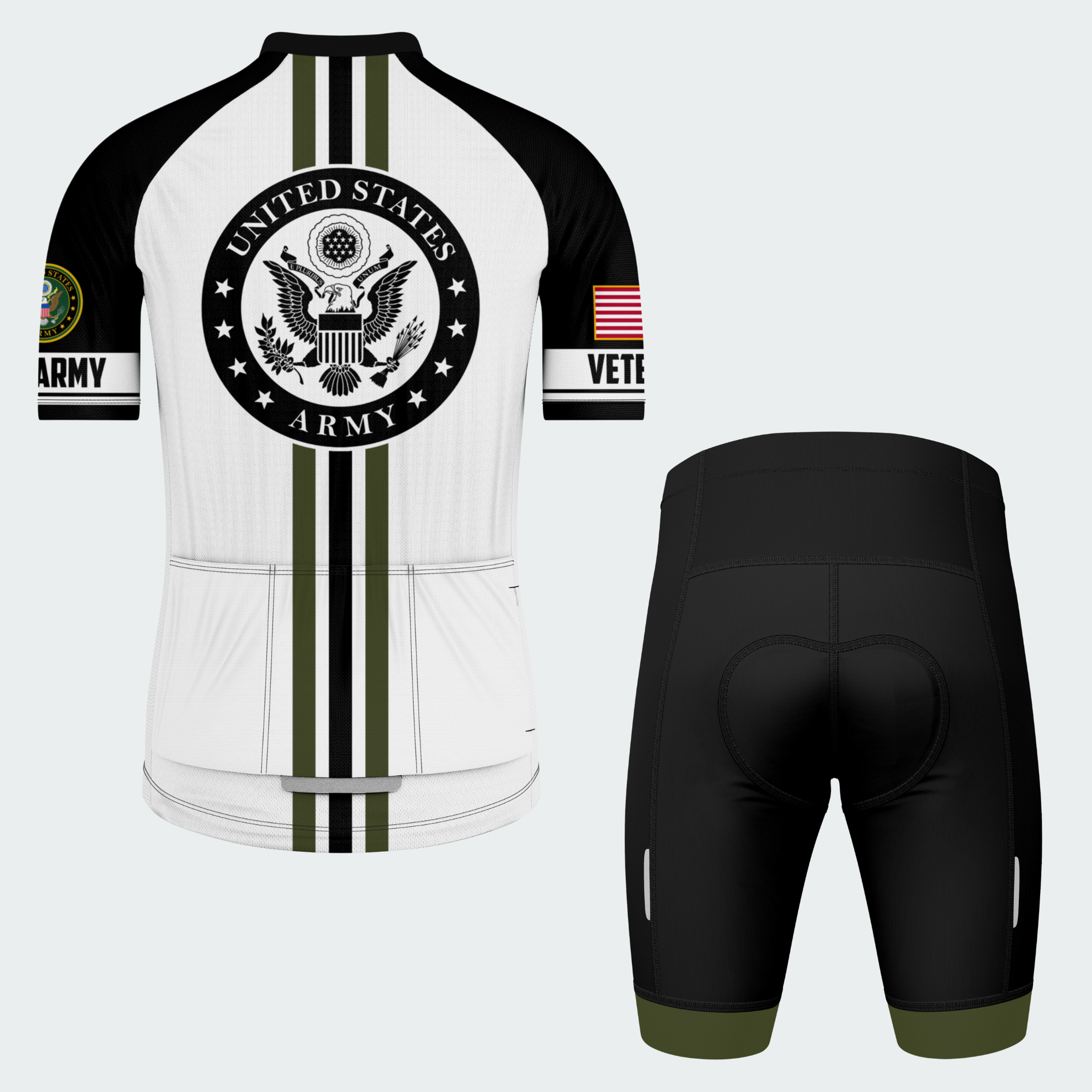 Men Personalized U.S. Army Proud Rider Cycling Jersey & Kit — short sleeve shorts kit — image 02
