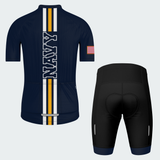Men Personalized U.S. Navy Anchor Stripes Cycling Jersey & Kit — short sleeve shorts kit — image 02