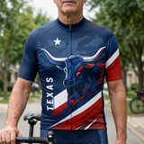 Men’s Texas Longhorn Bold Graphic Regular Fit Cycling Jersey