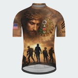 Men’s Faith Made Me a Soldier Custom Military Regular Fit Cycling Jersey