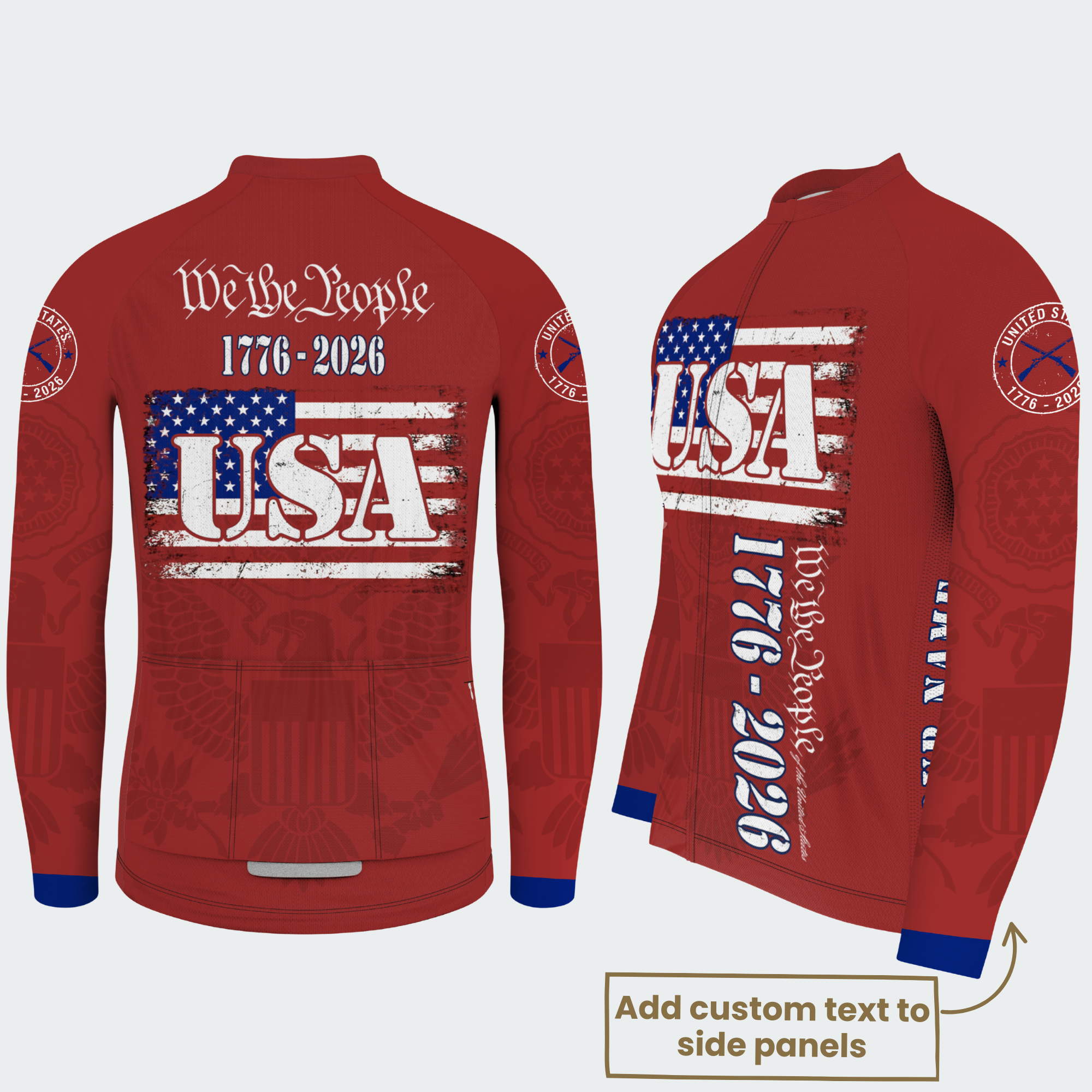 Men’s Personalized USA Heritage 1776–2026 Cycling Jersey & Kit