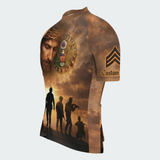 Men’s Faith Made Me a Soldier Custom Military Regular Fit Cycling Jersey