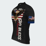 Men’s God Bless America 1776–2026 Patriotic Regular Fit Cycling Jersey