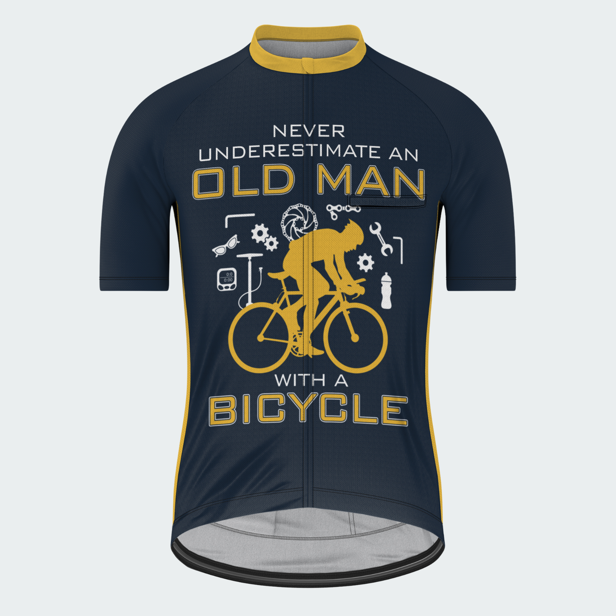 Men's Old Man With A Bicycle Regular Fit Cycling Kit