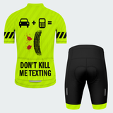 Men's Don't Kill Me Texting Thanks Regular Fit Cycling Kit