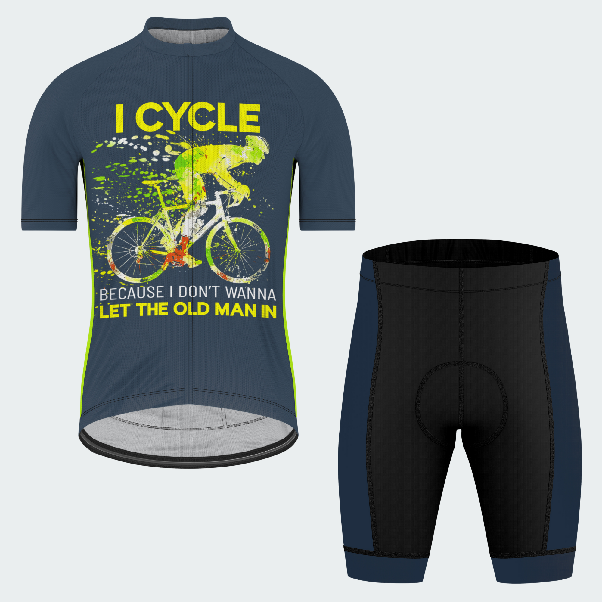 Men's I Don't Wanna Let The Old Man In Regular Fit Cycling Kit