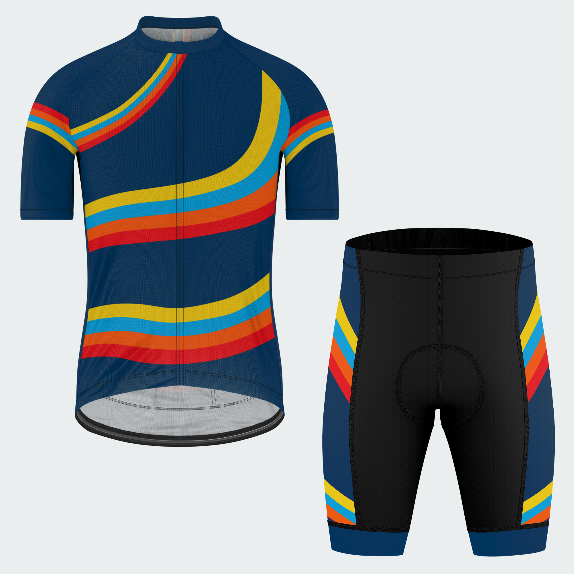 Men's Groovy Psychedelic Regular Fit Cycling Kit