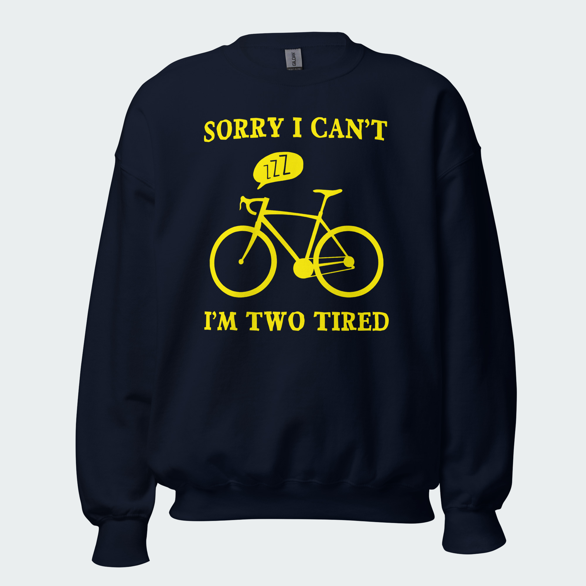 Men's I'm Two Tired Funny Cycling Tops