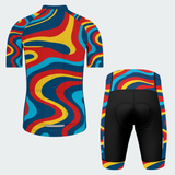 Men's Colorful Psychedelic Swirls Regular Fit Cycling Kit
