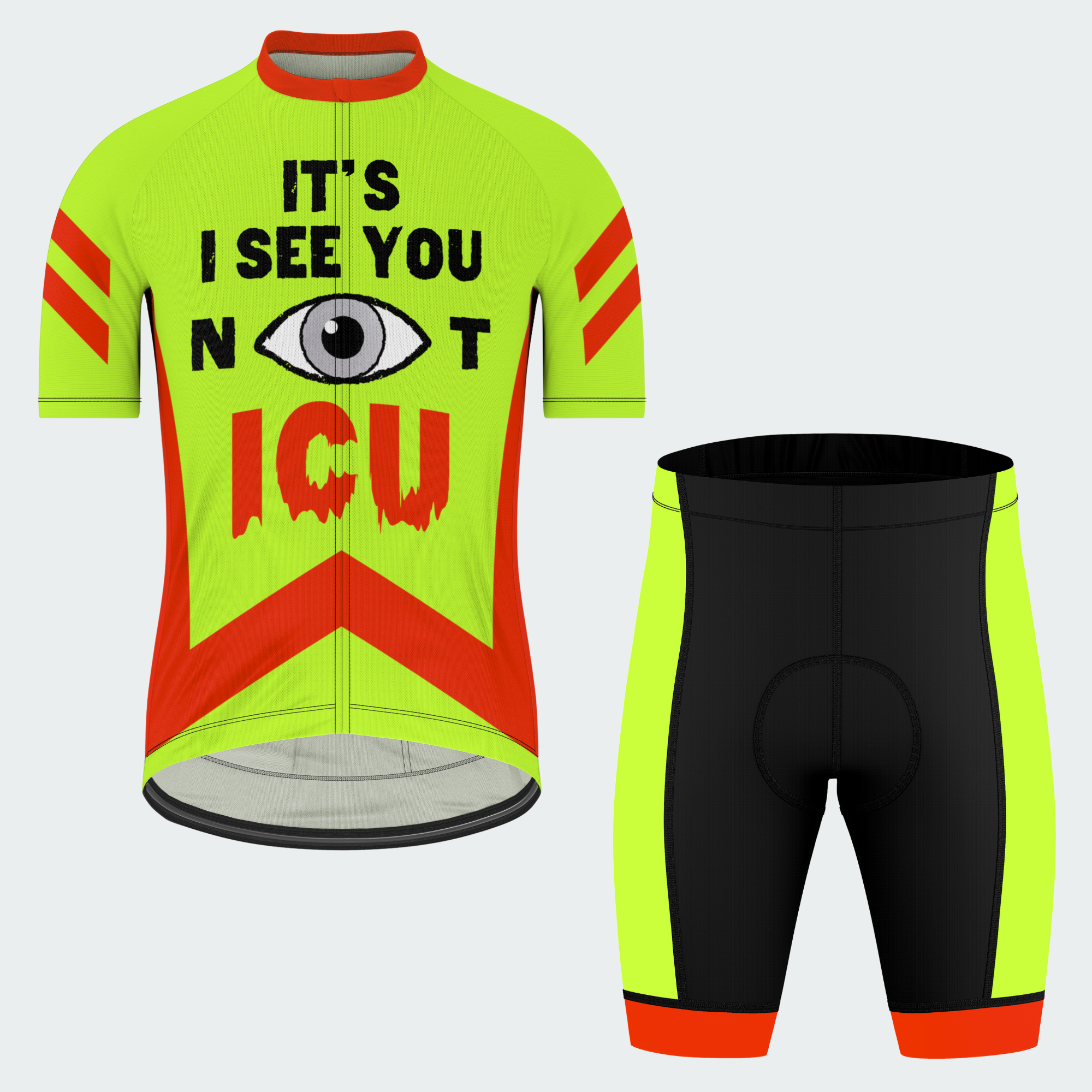 Men's I See You Reflective Iris Regular Fit Cycling Kit