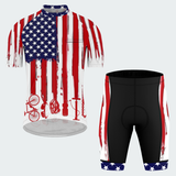 Men's Cycling American Flag Regular Fit Cycling Kit