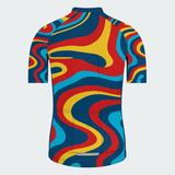 Men's Colorful Psychedelic Swirls Regular Fit Cycling Kit