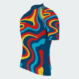 Men's Colorful Psychedelic Swirls Regular Fit Cycling Kit