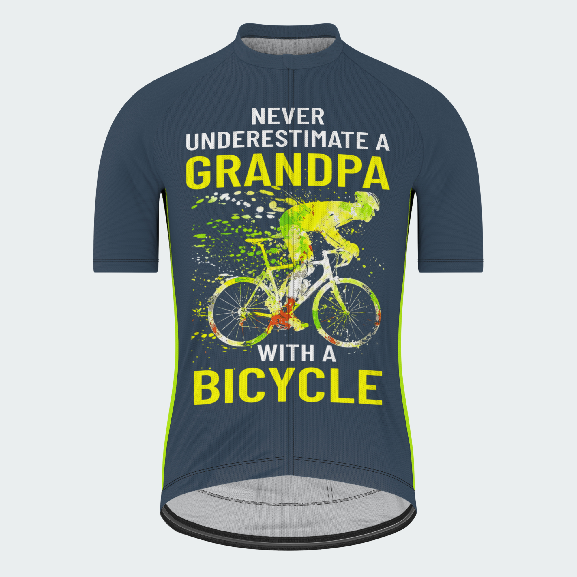 Men's A Grandpa With A Bicycle In Regular Fit Cycling Kit