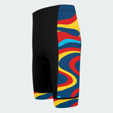 Men's Colorful Psychedelic Swirls Regular Fit Cycling Kit