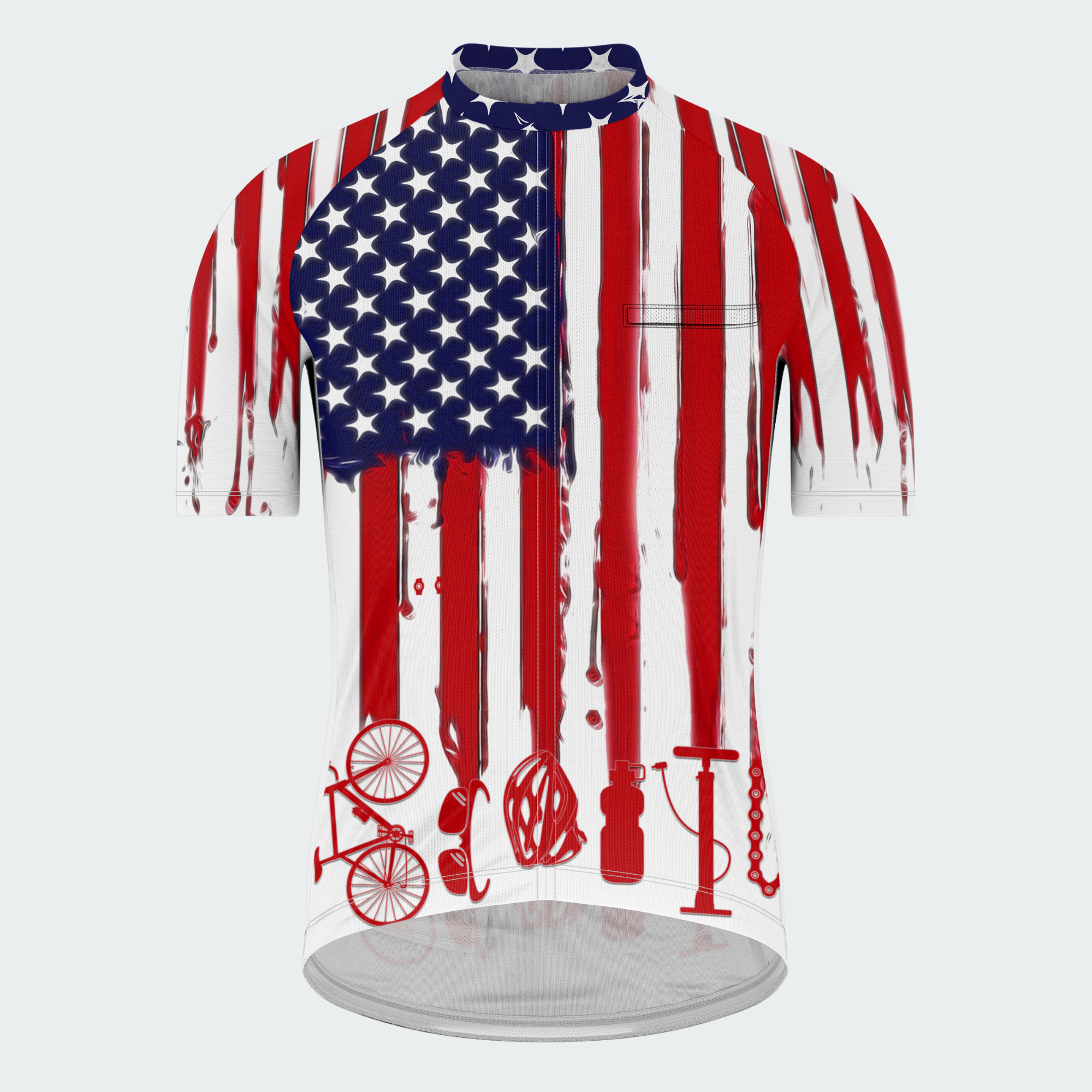 Men's Cycling American Flag Regular Fit Cycling Kit