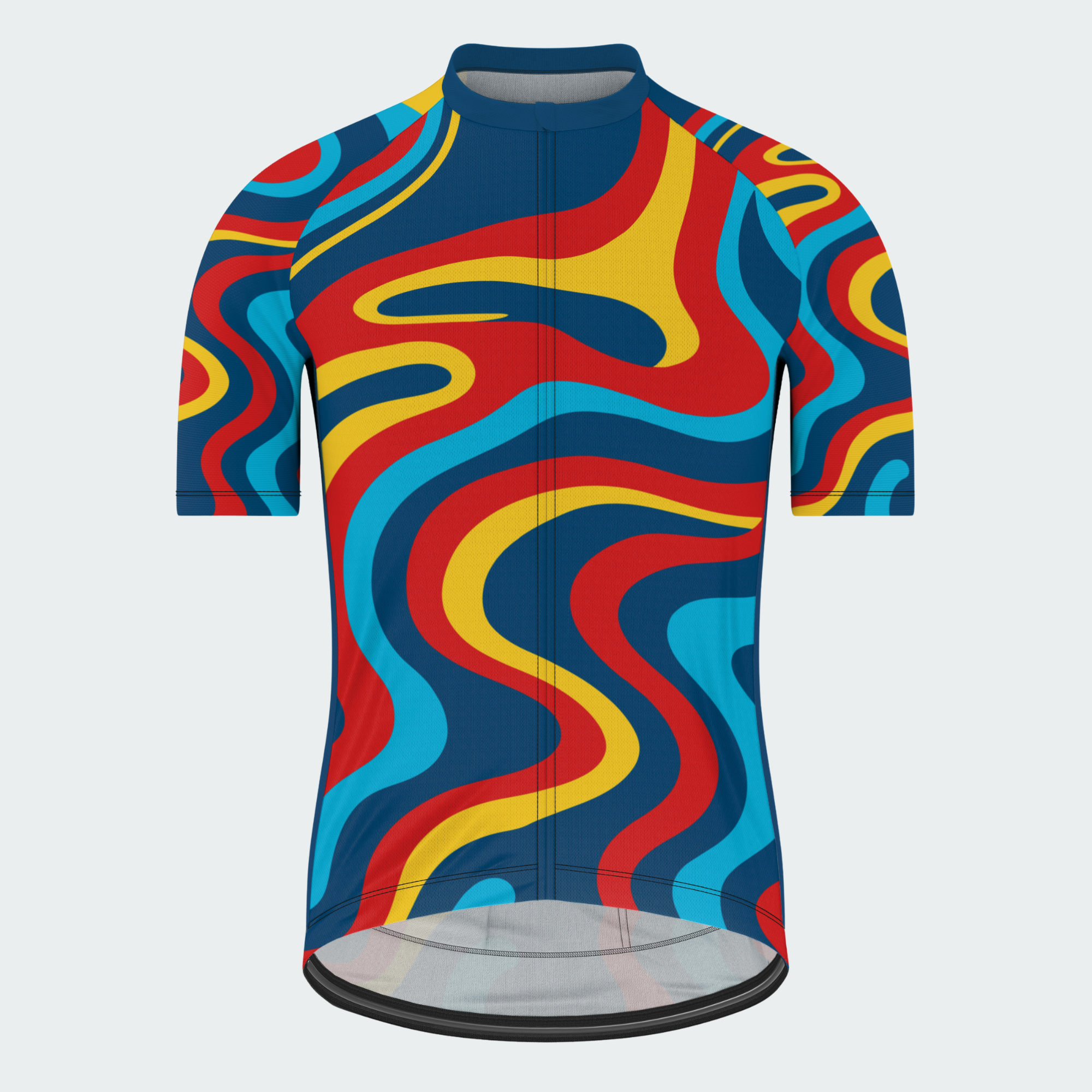 Men's Colorful Psychedelic Swirls Regular Fit Cycling Kit