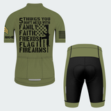 Men’s Personalized Army Family Faith Friends Flag Firearms Cycling Jersey & Kit