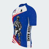 Men’s Personalized U.S. Veteran Proudly Served Soldier Cycling Jersey & Kit