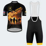 Men’s Personalized U.S. Army Veteran Sunset Soldier Silhouette Cycling Jersey & Kit