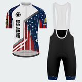 Men’s Personalized U.S. Army Patriotic Flag Cycling Jersey & Kit