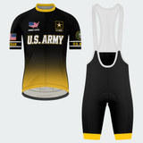 Men’s Personalized U.S. Army Veteran Black & Gold Star Cycling Jersey & Kit