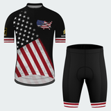 Men’s Personalized U.S. Army Veteran American Flag Cycling Jersey & Kit
