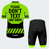 Men's Don't Text And Drive Regular Fit Cycling Kit
