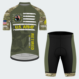 Men’s Personalized U.S. Army Retired Camo Veteran Cycling Jersey & Kit