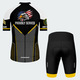 Men’s Personalized U.S. Army Veteran Proudly Served Eagle Cycling Jersey & Kit