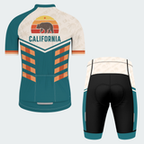 Men’s Personalized California Retro Sunset Cycling Jersey & Kit
