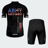 Men’s Personalized U.S. Army Retired Defender of Freedom Cycling Jersey & Kit