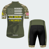 Men’s Personalized U.S. Army Retired Camo Veteran Cycling Jersey & Kit