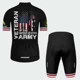 Men’s Personalized U.S. Army Veteran American Flag Cycling Jersey & Kit