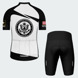 Men’s Personalized U.S. Army Veteran Black & White Cycling Jersey & Kit