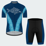 Men's Tie Dye Bicycle Fish Eats The Car Regular Fit Cycling Kit