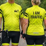 Men's I Am Traffic Share The Road Regular Fit Cycling Jersey
