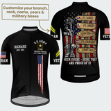 Men’s Personalized U.S. Proudly Served Veteran Cycling Jersey & Kit