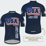 Men's USA Live Free Patriotic Cycling Jersey