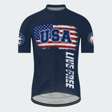 Men's USA Live Free Patriotic Cycling Jersey
